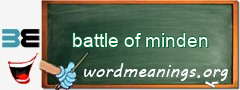 WordMeaning blackboard for battle of minden